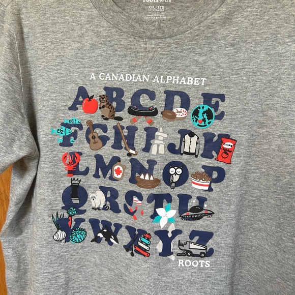 KID’S Roots “A Canadian Alphabet”  T-Shirt NWOT - Picture 4 of 4